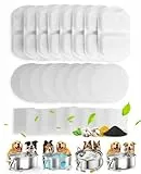 oneisall 8 Packung Ersatzfilter für 7L Hundebrunnen Trinkbrunnen Edelstahl, Wasserbrunnen für Katz, 3 Filtersystem