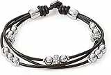 Fossil Armband Für Frauen, 19 Cm Braunes Echtlederarmband, JA6068040