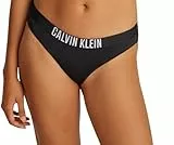 Calvin Klein Damen Bikinihose mit Logobund, Schwarz (Pvh Black), M