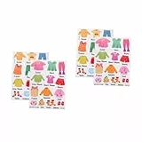 BESPORTBLE Kleiderschrank Etiketten Für - 2 Sets Bunte Aufkleber Zur Einfachen Sortierung Von Kleidung in Schubladen Und Kommoden - Ideal Für Das Kinderzimmer Und Kreative Ordnung