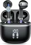 HOIFA Bluetooth 5.4 Kopfhörer,In Ear Kopfhörer Kabellos Bluetooth,50H Spielzeit mit LED,Kabellose Kopfhörer mit 4 ENC Mic,IPX7 Wasserdicht in Ear Ohrhörer für Arbeit/Freizeit/Studium,Schwarz