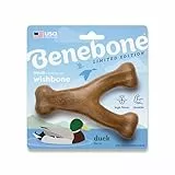 Benebone Wishbone Kauspielzeug für Hunde – Robust für Starke Kauer, Geschmack: Ente, Größe S