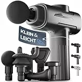 HELDENWERK Massagepistole inkl. 6 Massageköpfen & 3200 U/min I Muskel Massage-Gun mit USB-C Anschluss I Muskel Massagegerät, Massagegun, Muskelmassagepistole, Muskelpistole (Grau)