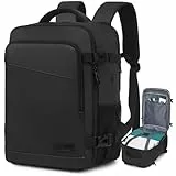 Yankony Handgepäck Rucksack 45x36x20 für Easyjet Reiserucksack für Flugzeug 15.6 Zoll Laptopfach Wasserdicht & Diebstahlsicher Schulrucksack für Herren Damen, Schwarz