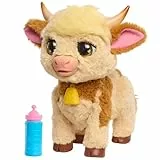 Just Play furReal Maggie, die Kuh, Funktionsplüschtier, interaktives Spielzeug, 50+ Geräusche und Reaktionen, Plüschtier, Kinderspielzeug ab 4 Jahren, 28cm, Hochlandrind
