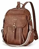 Missnine PU Leder Rucksack Damen, Damen Leder Rucksack Umhängetaschen Damen Modern Wasserdichte Reisetasche