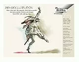 folia 8331 - Aquarellblock, rauh, 200 g/qm, ca. 18 x 24 cm, 10 Bogen, 4-fach geleimt - Aquarellpapier weiß, säurefrei, alterungsbeständig