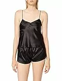 DKaren Damen Nachtwäsche | Karen | Größen XS-2XL 100% Polyester | XS Schwarz