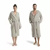 Möve Superwuschel Bademantel mit Kapuze, Größe L, Cashmere