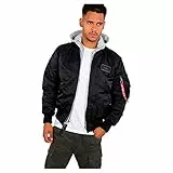 ALPHA INDUSTRIES Damen Ma-1 D-tec Für Herren Bomberjacke, Schwarz (Black 03), M EU