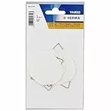 HERMA Bildaufhänger zum Kleben weiß groß, 6 Stück, Ø 45 mm, selbstklebend, Drahtseil Bildaufhängung ohne Bohren für die Wand, starke Papier Draht Aufhänger für Bilder Bilderrahmen bis 1200 g