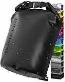 Nordlight Dry Bag 10L Wasserdichter Beutel - (Schwarz) Wasserdichter Packsack Mit Roll Top Verschluss Und Schultergurt | Schwimmen, Baden, Strand, Kanu, Stand Up Paddling, Tauchen