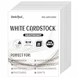 Weißer Karton, 21,6 x 27,9 cm, doppelseitiger Einband, schweres Papier, perfekt für Scrapbooking, Handwerk, Visitenkarten, 25 Blatt, 250 g/m², UAP13WH