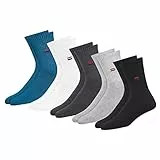NAVYSPORT 5 Paar Herrern Socken Damen Sportsocken Tennissocken Baumwollsocken (Mehrfarbig, 5 Paar, EU 39-42)