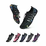 ziitop - Wasserschuhe für Jungen und Mädchen (Strandsandalen, Garten, Schwimmen, rutschfest, atmungsaktiv, schnell trocknend, leicht, zum Reinschlüpfen, für kleine / kleine / große Kinder, Schwarz