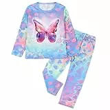 TCWWBB Schlafanzug Langarm Zweiteilig Pyjama Set Dinosaurier Bagger Einhorn Polyesterfasern Winter Schlafanzüge Nachtwäsche