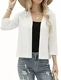 Aottori Bolero Damen Festlich Elegant Kurz Strickjacke Cardigan Kurze Jacke Bolerojacke 3/4 Ärmel Leichte Sommerjacke Kurzjacke Jäckchen für Abendkleider