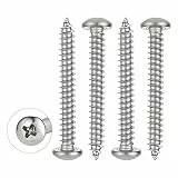 WELLOCKS Selbstschneidende Schrauben | M5 x 40mm | 30 PCS Edelstahl Schrauben Kit | Rundkopf Pan Blechschrauben Holzschrauben Set | für Hausgemachte Reparatur Holzarbeiten Indoor Outdoor (D035540)