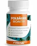 Folsäure BIOAKTIV 400µg - 365 Folsäure Tabletten mit Biofolate® L-5-MTHF Folsäure - optimal hochdosiert für Kinderwunsch & Schwangerschaft - laborgeprüft mit Zertifikat - 100% vegan - Jahresvorrat