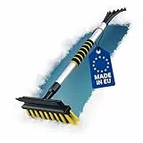 Walser Eiskratzer Auto, ausziehbarer Eiskratzer Auto mit Besen, 3in1 Auto Schneebesen mit Auto Eiskratzer, Schneebesen Auto mit Ice Breaker, Scheibenkratzer Auto mit Teleskop Stange 60-90 cm