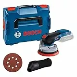 Bosch Professional 18V System Akku Exzenterschleifer GEX 18V-125 (inkl. Schleifteller (125mm), 1x Schleifpapier, Staubbeutel, L-BOXX, ohne Akku/Ladegerät)