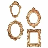 TENDYCOCO 4Er Set Retro Bilderrahmen Vintage Foto Requisiten Rechteckig Mini Fotorahmen Aus Kunstharz Für Diy Schmuck Display Und Wohnaccessoires
