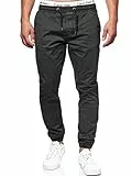 Indicode Herren Fields Stoffhose mit 4 Taschen | Stretch Hose Herrenhose für Männer Black, XL