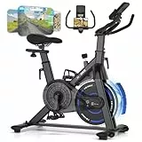 [UPGRADE] Heimtrainer Fahrrad mit APP, CHAOKE Hometrainer Fahrrad, Leises, Stufenlos Einstellbares Magnetsystem, Ergometer Heimtrainer mit LCD-Display, Indoor Fitnessbike für Zuhause, Bis 150KG