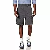 Amazon Essentials Herren 25cm Cargo-Shorts in klassischer Passform (erhältlich in Big & Tall), Dunkelgrau, 36W