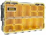 STANLEY FatMax Profi-Organizer Sortimentskasten Sortierbox Zubehörbox (zum Verstauen und Transportieren von Kleinteilen und Zubehör, transparent, kratz-und schlagfest, stapelbar) FMST1-75779