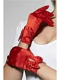 Smiffys Handschuhe, Kurz, Rot, mit Schleife Halloween
