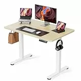 ErGear Elektrisch Höhenverstellbarer Schreibtisch 100 x 60 cm, Schreibtisch Höhenverstellbar mit 4-Gedächtnis-Smart-Pult für Home-Office mit Verbindungsplatte