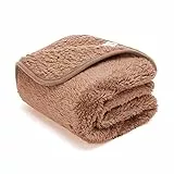 Nobleza Hundedecke Weiche Fleecedecke Waschbare Deck für Haustier Hunde Katzen Welpen Weiche Warme Matte, Braun 120 * 100cm