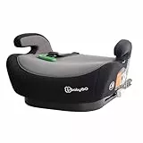 babyGO Sitzerhöhung Bursa IV nach neuer I-Size Norm - Kindersitzerhöhung mit verstellbarem Isofix - Kindersitz/Autositz für Kinder (125-150 cm) Schwarz