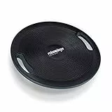 Relaxdays Unisex Erwachsene Relaxdays Balance Board rutschfeste Oberfl che seitliche Griffe Wackelbrett Gleichgewichtstraini, schwarz, 1 St ck EU