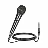Dynamischer Mikrofon Vocal Dynamisch Microphone Karaoke Handmikrofon Microfon Sprachmikrofon Jack 6,5mm XLR Tragbares Mikro Micro Mic Für DVD Fernseher KTV Audio Mixer Singen Streaming Podcast Party