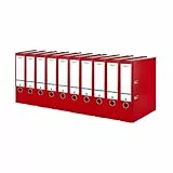 Elba Ordner A4, Smart Pro, 8 cm breit, Kunststoff außen, rot, 10 Stück
