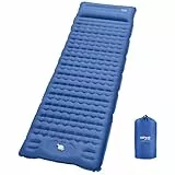 HiiPeak Isomatte 12cm Verdicktes hoch Camping luftmatratze mit integrierten kopfkissen Outdoor campingmatte schlafmatte kleines packmass mit Fußpumpe luftzellenmatte aufblasbar