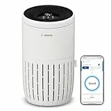 Bosch Air 4000i App-gesteuerter Luftreiniger - Für Räume bis zu 62,5 m² - Entfernt Schadstoffe - Mit 3-in-1 Luftfilter, Smart Sensor, Automatikmodus, Ruhemodus ( 25 dB(A)) - CADR: 300 m³/h