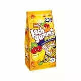nimm2 Lachgummi Minis Beutel – 1 x 765 g (60 Mini Packs) – Fruchtgummi mit Fruchtsaft und Vitaminen – Einzeln verpacke Süßigkeiten-Tütchen
