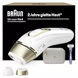 Braun IPL Silk·expert Pro 5 – IPL Geräte Haarentfernung, dauerhaft und schmerzfrei Haarentfernung für Zuhause – Etui mit Gillette Venus Rasierer, 2 Aufsätze, Designed In Germany – PL5157, Weiß/Gold