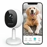 WUUK 4MP/2.5K Überwachungskamera Innen mit Magnetischem Standfuß, WLAN IP Kamera Überwachung Innen, Hundekamera mit APP, Kamera für ältere Menschen, Kompatibel mit Alexa & Google