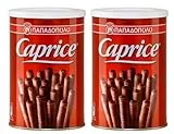 Caprice Waffelröllchen Schoko 2x 400g Papadopoulos aus Griechenland | Griechisches Gebäck | +20ml Jassas Olivenöl