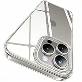 CASEKOO Crystal Clear für iPhone 15 Pro Hülle, [Nie Vergilbung] [Unzerstörbarer Militärschutz] Stoßfeste Kratzfeste Schutzhülle Dünne Handyhülle Transparent Case - Durchsichtig