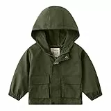 Gajaous Windbreaker für Kleinkinder, Baby Junge Kapuzen Jackets mit Reißverschluss, Kinder Winddicht Mantel Jacken