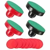 TOYMYTOY Airhockey Zubehör Set Mit 4 Ergonomischen Schlägern Und 8 Pucks Ersatz Für Tisch Airhockey Spiele Familien Freizeit Und Wettkampf