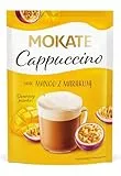 MOKATE - Cappuccino Mango & Maracuja - Cremiger Instant-Kaffee mit Milchschaum, Exotischem Mango- & Passionsfruchtgeschmack, Aromatisch & Vollmundig - Schnell Zubereitet - 40g