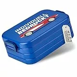 #teamludorf MEPAL Lunchbox midi – Blau | Personalisierbare Brotdose für 4 Brote (900 ml) | Mit Dichtung & Trenneinsatz | BPA-frei, spülmaschinenfest | Vesperdose für Schule & Büro (BLAU)