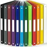 ACROPAQ - 12 x Ringbuch A4 - Mit 4 Ringen, Mit Rückenetiketten, Rückenbreite 2,5 cm, Farbbogen, Natur Farbkollektion - Ringhefter, Ringordner, Ordner A4 Schmal, Ringmappe A4, Schulordner