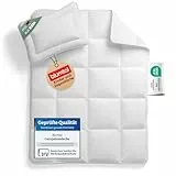 Blumtal Baby Bettdecke und Kissen Set - Kinderbettdecke 100x135 cm + Babykissen 40x60 cm - Oeko-TEX zert. Baby Decke und Kissen Set - waschbare Kinderdecke 100x135 - Kinder Bettdecke Weiß